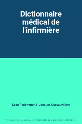 Couverture du produit · Dictionnaire médical de l'infirmière