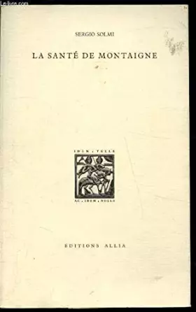 Couverture du produit · La Santé de Montaigne