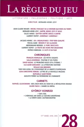 Couverture du produit · La règle du jeu N° 28