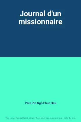 Couverture du produit · Journal d'un missionnaire