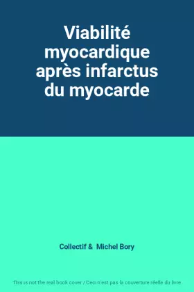 Couverture du produit · Viabilité myocardique après infarctus du myocarde
