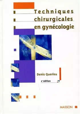 Couverture du produit · Techniques chirurgicales en gynécologie