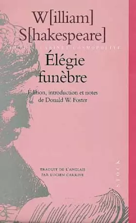 Couverture du produit · Elégie funèbre
