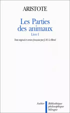 Couverture du produit · Les parties des animaux, livre 1