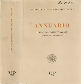 Couverture du produit · Annuario per l'anno accademico 2006-2007