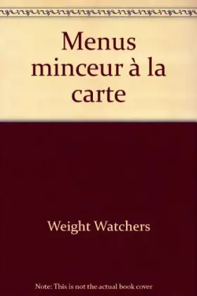 Couverture du produit · Menus minceur à la carte