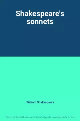 Couverture du produit · Shakespeare's sonnets