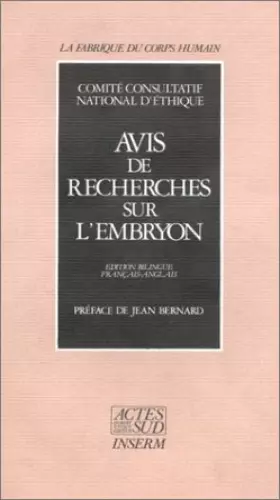 Couverture du produit · Avis de recherches sur l'embryon