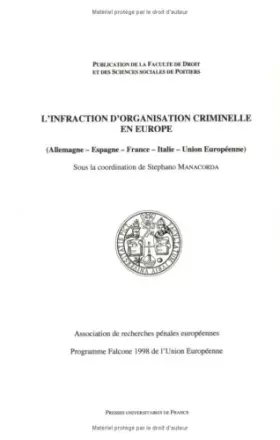Couverture du produit · L'Infraction d'organisation criminelle en Europe, numéro 43