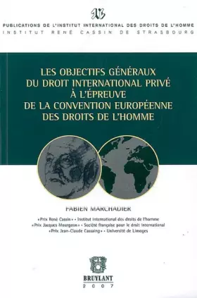 Couverture du produit · Objectifs généraux droit international