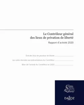 Couverture du produit · Rapport d'activité 2020 du Contrôleur général des lieux de privation