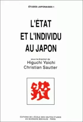 Couverture du produit · L'Etat et l'individu au Japon