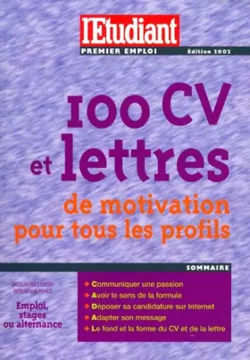 Couverture du produit · 100 CV et lettres de motivations pour tous les profils