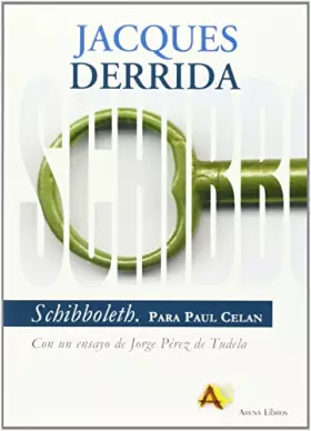 Couverture du produit · Schibboleth. Para Paul Celan