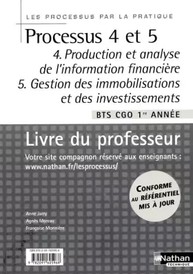 Couverture du produit · Processus 4 et 5 par la pratique BTS 1 - Livre du professeur
