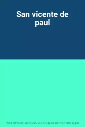 Couverture du produit · San vicente de paul
