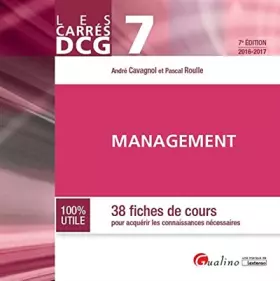 Couverture du produit · DCG 7 Management : 38 fiches de cours pour acquérir les connaissances nécessaires