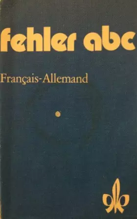 Couverture du produit · Fehler ABC, Francais-Allemand - Mandt, Ulrike