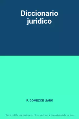 Couverture du produit · Diccionario juridico