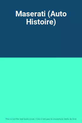 Couverture du produit · Maserati (Auto Histoire)