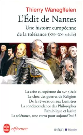 Couverture du produit · L'Edit de Nantes : Une histoire européenne de la tolérance du XVIe au XXe siècle