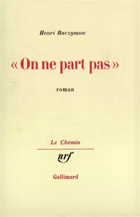 Couverture du produit · «On ne part pas»