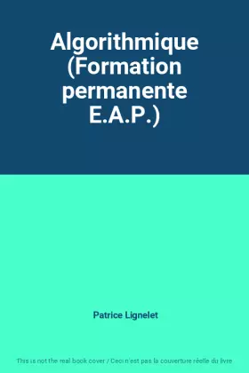 Couverture du produit · Algorithmique (Formation permanente E.A.P.)