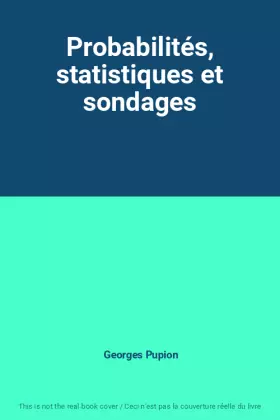 Couverture du produit · Probabilités, statistiques et sondages