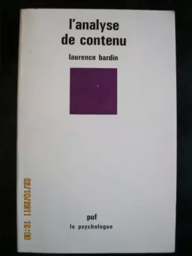 Couverture du produit · Analyse de contenu l