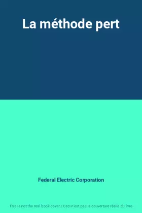 Couverture du produit · La méthode pert