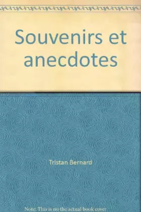 Couverture du produit · Souvenirs et anecdotes