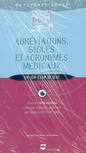 Couverture du produit · ABREVIATIONS SIGLES ET ACRONYMES MEDICAUX DEPLIANT SANTE