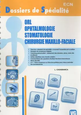 Couverture du produit · ORL ophtalmologie stomatologie chirurgie maxillo-faciale
