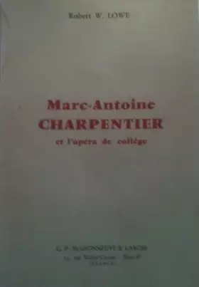 Couverture du produit · Marc-antoine charpentier et l'opéra de collège