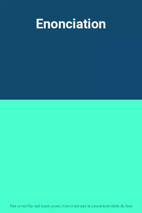 Couverture du produit · Enonciation