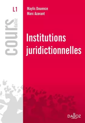 Couverture du produit · Institutions juridictionnelles - 1ère édition: Cours