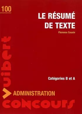 Couverture du produit · Le résumé de texte - Catégories A, B - Entraînement