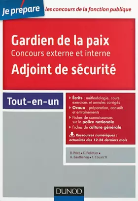 Couverture du produit · Gardien de la paix - Adjoint de sécurité - Concours externe et interne
