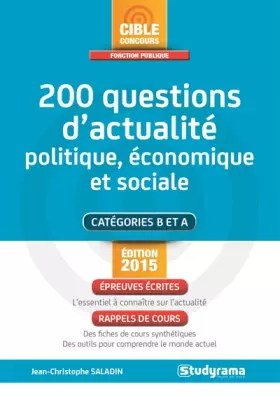 Couverture du produit · 200 questions d'actualité politique économique et sociale