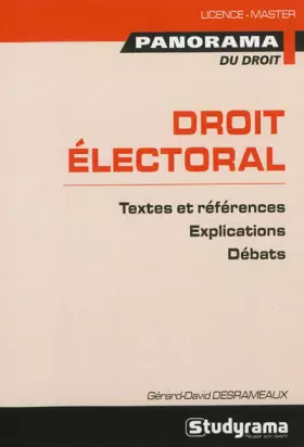 Couverture du produit · Droit électoral