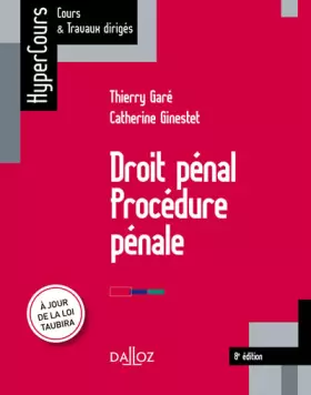 Couverture du produit · Droit pénal. Procédure pénale - 8e éd.