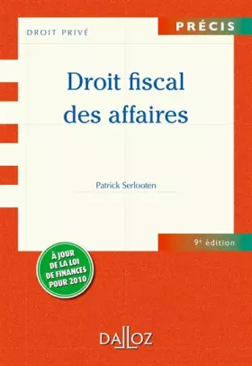 Couverture du produit · Droit fiscal des affaires