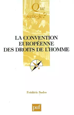 Couverture du produit · La convention européenne des droits de l'homme