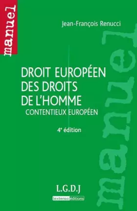 Couverture du produit · Droit européen des droits de l'homme : Contentieux européen