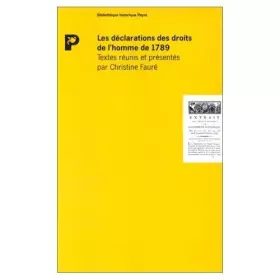Couverture du produit · Les Déclarations des droits de l'homme de 1789