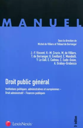 Couverture du produit · Droit public général : Institutions politiques, administratives et européennes, Droit administratif, Finances publiques