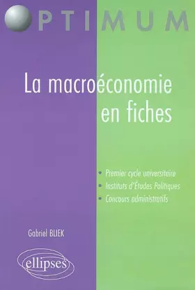 Couverture du produit · La macroéconomie en fiches