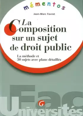 Couverture du produit · Mémento : La composition sur un sujet de droit public
