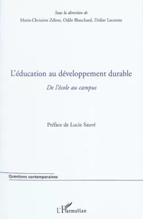Couverture du produit · L'éducation au développement durable: De l'école au campus