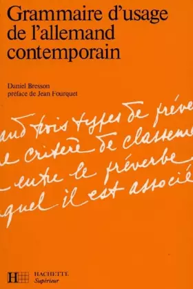 Couverture du produit · Grammaire d'usage de l'allemand contemporain